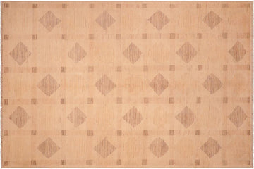 handmade Transitional Kafkaz Chobi Ziegler Beige Tan Hand Knotted RECTANGLE 100% WOOL area rug 6 x 9